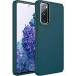 Case 4U Samsung Galaxy ile uyumlu S20 FE Uyumlu Kılıf Metal Çerçeve Hassas Butonlu Renkli Içi Kadife Lansman Kılıfı Luna Kapak Koyu Yeşil HBCV00003HQ558
