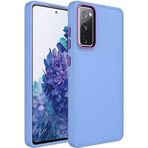 Case 4U Samsung Galaxy ile uyumlu S20 FE Uyumlu Kılıf Metal Çerçeve Hassas Butonlu Renkli Içi Kadife Lansman Kılıfı Luna Kapak Lila HBCV00003HQ4Y4