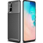 Case 4U Samsung Galaxy ile uyumlu S20 Plus Kılıf Rugged Armor Karbon Uzun Ömürlü Negro Kılıf Siyah HBV00000S3ZEI