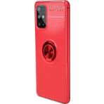 Case 4U Samsung Galaxy ile uyumlu S20 Plus Uyumlu Kılıf Autofocus Shockprof Ravel Yüzüklü Standlı Slikon Kapak Kırmızı HBV00000S3ZEG