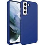 Case 4U Samsung Galaxy ile uyumlu S21 FE Uyumlu Kılıf Metal Çerçeve Hassas Butonlu Renkli Içi Kadife Lansman Kılıfı Luna Kapak Lacivert HBCV00003HQ1FL