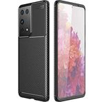 Case 4U Samsung Galaxy ile uyumlu S21 Ultra Kılıf Rugged Armor Karbon Uzun Ömürlü Negro Kılıf Siyah HBV00001AP1D6