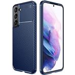 Case 4U Samsung Galaxy ile uyumlu S22 Kılıf Rugged Armor Karbon Uzun Ömürlü Negro Kılıf Lacivert HBCV00003IGGP6