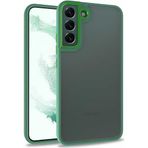 Case 4U Samsung Galaxy ile uyumlu S22 Plus Uyumlu Kılıf Kamera Çıkıntılı Arkası Kristal Şeffaf Hassas Tuşlu Renkli Kenarlı Flora Kapak Yeşil HBCV00002E6LQG