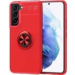 Case 4U Samsung Galaxy ile uyumlu S22 Uyumlu Kılıf Autofocus Shockprof Ravel Yüzüklü Standlı Slikon Kapak Kırmızı HBCV00001P6RFM