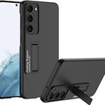 Case 4U Samsung Galaxy ile uyumlu S23 Plus Uyumlu Kılıf Kamera Korumalı Standlı Ays Soft Arka Kapak Mat Renkli Siyah HBCV00003VGEN7