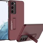 Case 4U Samsung Galaxy ile uyumlu S23 Uyumlu Kılıf Kamera Korumalı Standlı Ays Soft Arka Kapak Mat Renkli Kırmızı HBCV00003T4UQM