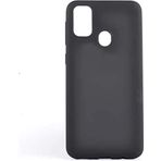 Case 4U Samsung Galaxy M21 Kılıf Klasik Mat Renkli Yumuşak Premier Silikon Siyah