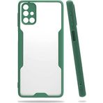Case 4U Samsung Galaxy M31S Kılıf Kamera Korumalı Ultra Ince Buzlu Mat Renkli Parfe Silikon Kapak Koyu Yeşil