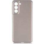 Case 4U Samsung Galaxy S21 fe Uyumlu Kılıf Klasik Mat Renkli Yumuşak Premier Silikon Altın