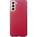 Case 4U Samsung Galaxy S21 Plus Uyumlu Kılıf Klasik Mat Renkli Yumuşak Premier Silikon Altın