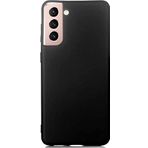Case 4U Samsung Galaxy S21 Plus Uyumlu Kılıf Klasik Mat Renkli Yumuşak Premier Silikon Siyah