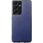 Case 4U Samsung Galaxy S21 Ultra Uyumlu Kılıf Klasik Mat Renkli Yumuşak Premier Silikon Lacivert
