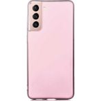 Case 4U Samsung Galaxy S21 Uyumlu Kılıf Klasik Mat Renkli Yumuşak Premier Silikon Rose Gold