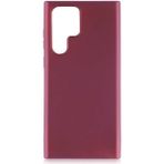 Case 4U Samsung Galaxy S22 Ultra Uyumlu Kılıf Klasik Mat Renkli Yumuşak Premier Silikon Mürdüm