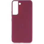 Case 4U Samsung Galaxy S22 Uyumlu Kılıf Klasik Mat Renkli Yumuşak Premier Silikon Mürdüm