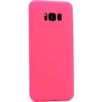 Case 4U Samsung Galaxy S8 Plus Kılıf Klasik Mat Renkli Yumuşak Premier Silikon Pembe*