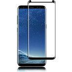 Case 4U SAMSUNG Galaxy S8 Plus Uyumlu Tam Kaplayan Tamperli Cam Ekran Koruyucu Curved Kırılmaz Kenar Siyah