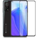 Case 4U Xiaomi Mi 10T Pro Tam Kaplayan Tamperli Cam Ekran Koruyucu Curved Kırılmaz Kenar - Siyah