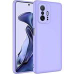 Case 4U Xiaomi Mi 11T Pro 5G Kılıf Kamera Korumalı Içi Kadife Logosuz Mara Lansman Silinebilir Kılıf Lila