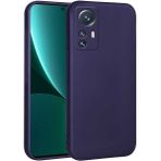 Case 4U Xiaomi Mi 12 Lite Kılıf Klasik Mat Renkli Yumuşak Premier Silikon Lacivert