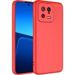 Case 4U Xiaomi Mi 13 Kılıf Kamera Korumalı Içi Kadife Logosuz Mara Lansman Silinebilir Kırmızı