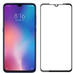 Case 4U Xiaomi Mi 9 SE Tam Kaplayan Tamperli Cam Ekran Koruyucu Curved Kırılmaz Kenar - Siyah