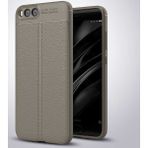 Case 4U Xiaomi Mi Note 3 Kılıf Rugan Armor Deri Görünümlü Yüksek Kalite Silikon Niss Gri