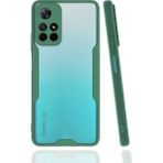 Case 4U Xiaomi Poco M4 Pro 5G Kılıf Kamera Korumalı Ultra Ince Buzlu Mat Renkli Parfe Silikon Kapak Koyu Yeşil