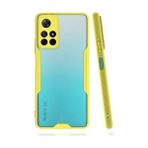 Case 4U Xiaomi Poco M4 Pro 5G Kılıf Kamera Korumalı Ultra Ince Buzlu Mat Renkli Parfe Silikon Kapak Sarı