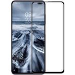 Case 4U Xiaomi Poco X2 Tam Kaplayan Tamperli Cam Ekran Koruyucu Curved Kırılmaz Kenar Siyah