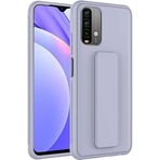 Case 4U Xiaomi Redmi ile uyumlu Note 10 / 10s Kılıf Stand Olabilen Mat Yüzey Kaliteli TPU Silikon Qstand Arka Kapak Gri HBCV00002LIQM2