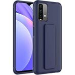 Case 4U Xiaomi Redmi ile uyumlu Note 10 / 10s Kılıf Stand Olabilen Mat Yüzey Kaliteli TPU Silikon Qstand Arka Kapak Lacivert HBCV00002LIR25