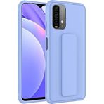 Case 4U Xiaomi Redmi ile uyumlu Note 10 / 10s Kılıf Stand Olabilen Mat Yüzey Kaliteli TPU Silikon Qstand Arka Kapak Lila HBCV00002LIR26