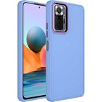 Case 4U Xiaomi Redmi ile uyumlu Note 10 Pro Kılıf Metal Çerçeve Hassas Butonlu Renkli Içi Kadife Lansman Kılıfı Luna Kapak Lila HBCV00003HQ4CR