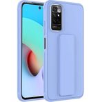 Case 4U Xiaomi Redmi ile uyumlu Note 11 / 11s Kılıf Stand Olabilen Mat Yüzey Kaliteli TPU Silikon Qstand Arka Kapak Lila HBCV00002LIQME