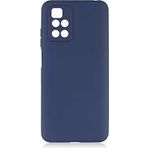 Case 4U Xiaomi Redmi ile uyumlu Note 11 4G Kılıf Yumuşak Dokulu Kamera Korumalı Ince Mat Renkli Lüks Premier Silikon Kapak Lacivert HBCV00001GD7RA
