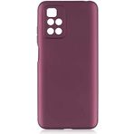 Case 4U Xiaomi Redmi ile uyumlu Note 11 4G Kılıf Yumuşak Dokulu Kamera Korumalı Ince Mat Renkli Lüks Premier Silikon Kapak Mürdüm HBCV00001GD7RB