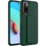 Case 4U Xiaomi Redmi ile uyumlu Note 11 Pro 5g Kılıf Stand Olabilen Mat Yüzey Kaliteli TPU Silikon Qstand Arka Kapak Koyu Yeşil HBCV00002LIR28
