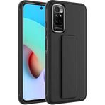 Case 4U Xiaomi Redmi ile uyumlu Note 11 Pro 5g Kılıf Stand Olabilen Mat Yüzey Kaliteli TPU Silikon Qstand Arka Kapak Siyah HBCV00002LIQW0