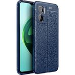 Case 4U Xiaomi Redmi ile uyumlu Note 11E Uyumlu Kılıf Darbeye Dayanlıklı Deri Görünümlü Niss Silikon Arka Kapak Lacivert HBCV00003VGEUR