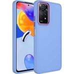 Case 4U Xiaomi Redmi ile uyumlu Note 11s Kılıf Metal Çerçeve Hassas Butonlu Renkli Içi Kadife Lansman Kılıfı Luna Kapak Lila HBCV00003HQ7T5
