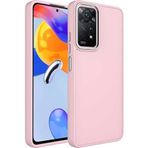 Case 4U Xiaomi Redmi ile uyumlu Note 11s Kılıf Metal Çerçeve Hassas Butonlu Renkli Içi Kadife Lansman Kılıfı Luna Kapak Pembe HBCV00003HQ7T6
