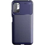 Case 4U Xiaomi Redmi Note 10 5G Kılıf Rugged Armor Karbon Desenli Lüx Negro Silikon Arka Kapak Lacivert