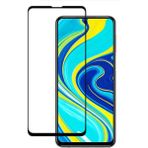 Case 4U Xiaomi Redmi Note 9S Tam Kaplayan Tamperli Cam Ekran Koruyucu Curved Kırılmaz Kenar Siyah