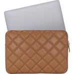 Case Club 14'' Inç Laptop ve Macbook Kılıfı Su Geçirmez Dış Yüzey Darbe Emici Koruma - 2,5cmx35cmx26cm - Taba
