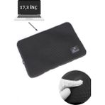 Case Club 17'' ve 17.3'' Inç Macbook File Sünger Laptop Kılıfı - Siyah