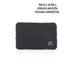Case Club 17,3'' inç File Sünger Slim Macbook ve Laptop Kılıf İnce Tasarım Siyah
