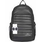 Case Club Basic Laptop Sırt Çantası 15,6 Inç Darbe Emici Koruma Su Geçirmez Kumaş - 15x30x45 - Siyah-Gri