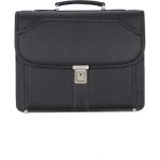 Case Club Erkek Evrak Çantası 15.6'inç Laptop Bölmeli Su Geçirmez Omuz Askılı - 39*30*13 cm - Siyah